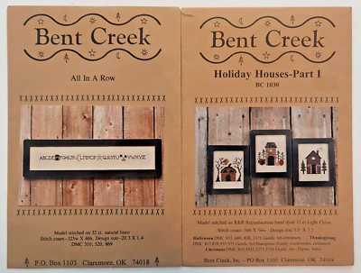 Bent Creek All In A Row Alphabet & Holiday Houses Part I Cross Stitch Patterns