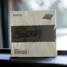 Knyck Ikea Napkin Holder 80045448 Black 9 x 9 In Square With Silvertone Ball New