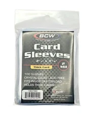BCW Clear THICK Soft Trading Card Sleeves 100, 200, 300, 500, 1000 - Up to 130pt