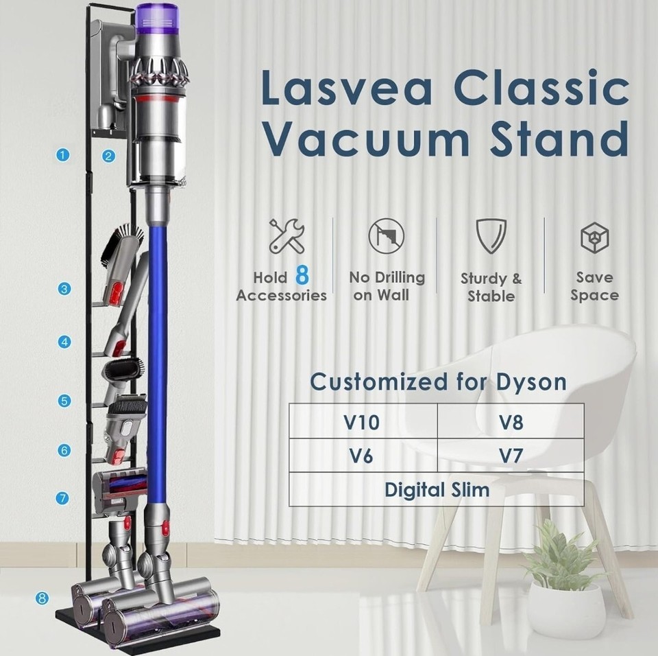 Vacuum Stand for Dyson V6, V7, V8, V10, V11, V12, V15 Cordless Cleaners
