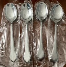 Oneida Stainless Autumn Glow Summer Mist Set Of 4 Lg Soup Spoons Unused Flatware