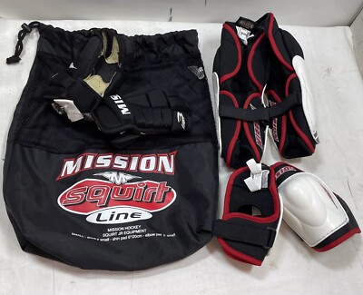 Mission Squirt Line JR Equipment Bundle 9  Gloves 8  Shins Jr-SM Elbow Pads Tote