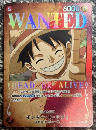 One Piece Card Monkey D Luffy WANTED ST01-012 SR OP-03 Mighty Enemies - Picture 1 of 2