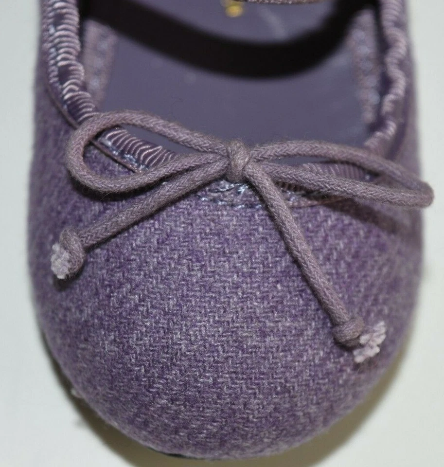 Nuevo Ralph Lauren Niños NIÑOS PEQUEÑOS Pisos Púrpura Franela Allie Bow 5 ¡REGALO PERFECTO! Foto 4 de 4