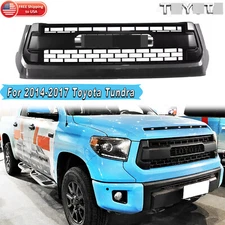 Front Grille For 2014-2019 Toyota Tundra TRD Matte Black Mesh Grill W/ Letters