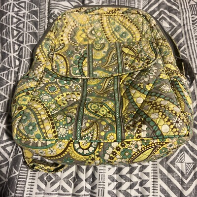 Vera Bradley Quilted Floral Paisley Backpack in Gray, Red, Green, Cream Vera Bradley Embroidered Iconic Paisley Bancroft Backpack  main image 4