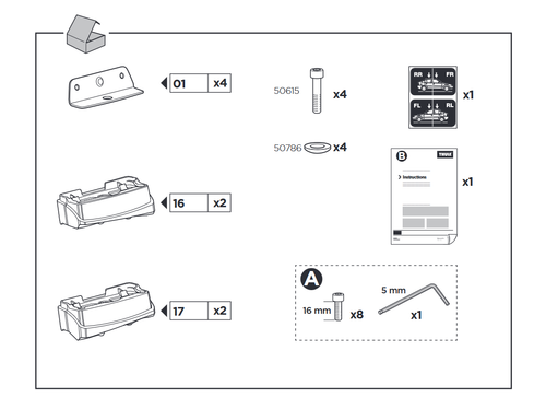 THULE Kit 3015 Fit Kit XT 183015 for FORD Focus II C-Max Fixpoint Original New - Picture 4 of 5