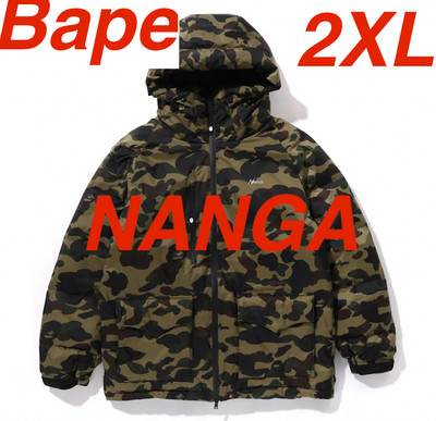 BAPE X NANGA 】1ST CAMO AURORA TEX DOWN JACKET BATHING APE 2XL XXL 