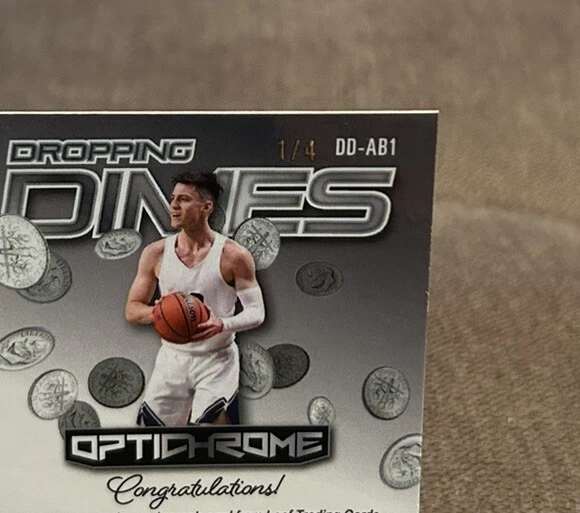 2022-23 Leaf Optichrome Dropping Dimes Blue Kaleidoscope /4 Alex Barcello Auto - Image 3 of 3