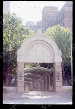 sl04. Original Slide 1990’s NYC  Bellevue Hospital Arch Entrance 938a