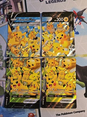 Pokemon TCG Pikachu V-UNION 4 Card Set SWSH Black Star Promo