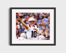 Football Autograph Print - Drake Maye - Rookie Rising