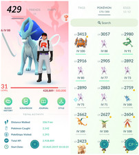 Pokèmon Acc Go - LVL 31 - 34 Legendary - 8 S...
