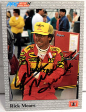 Rick Mears *Signed* 1990 PPG Indycar Trading Card *EXCELLENT*