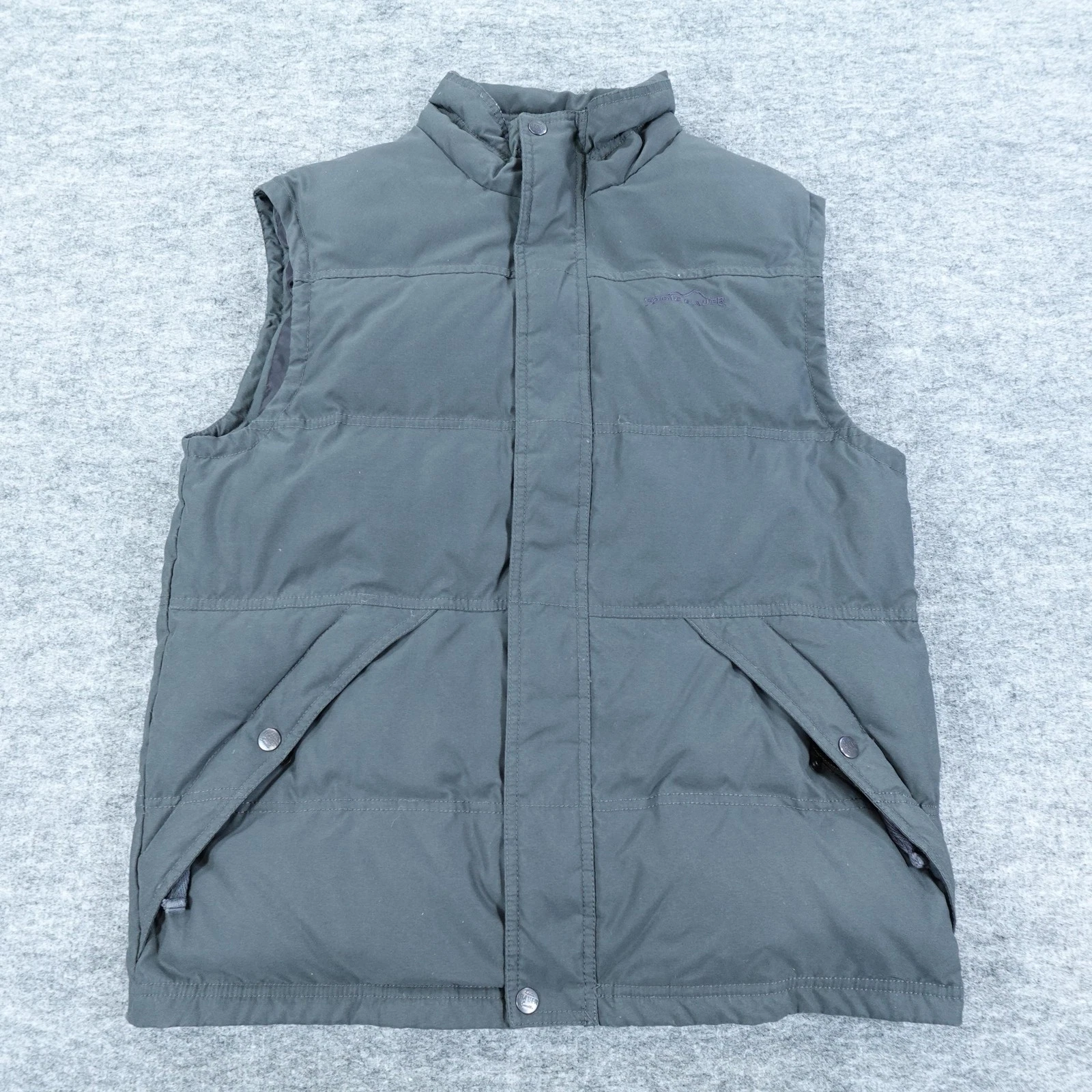 Eddie Bauer Vest Mens Medium EB650 Goose Down Puffer Outdoors Hiking Pockets