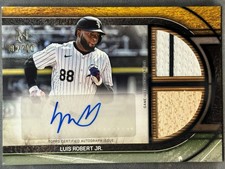 Luis Robert 2025 Topps Museum Dual Relic Autographs #SPDRA-LR Black Diamond /10