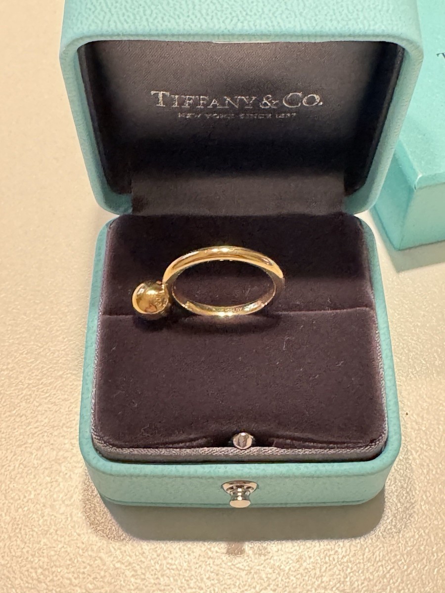 Tiffany ハードウェア　8ミリ　ボールリング　8号 Tiffany & Co. 8mm Hardwear Ball Ring in 18k Yellow Gold