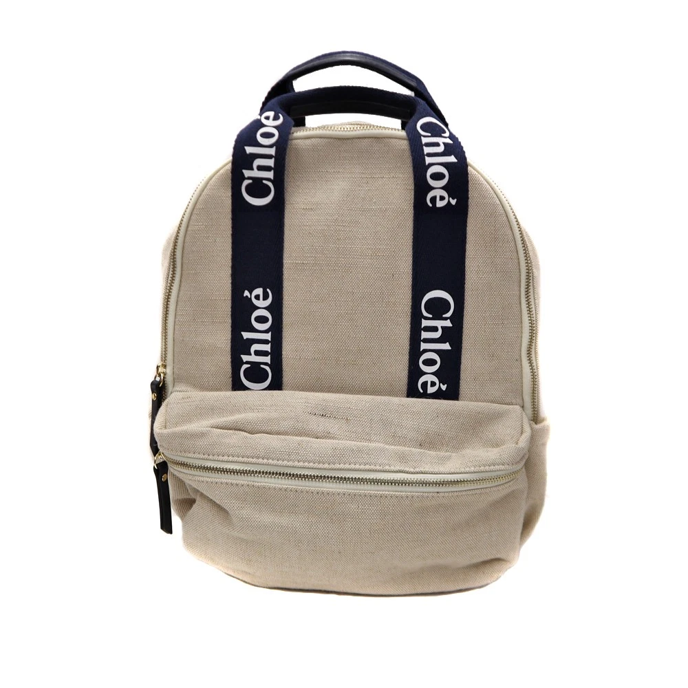 Chloe — Chloe Backpack C20423 Leather Beige Women's KNB1827 #KNB1827