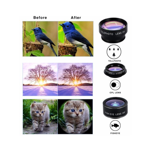 Mobiltelefonkamera Objektiv 198 ° Fischauge-Objektiv Smartphone-Kameraobjektiv - Bild 10 von 11