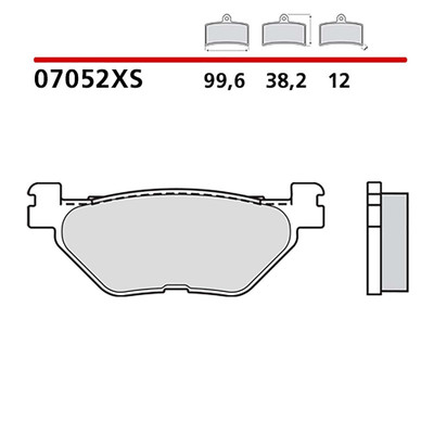 BREMBO HINTERES BREMSBELAGE-KIT FUR YAMAHA T-MAX LUX MAX ABS 530 16-16-COD.07052