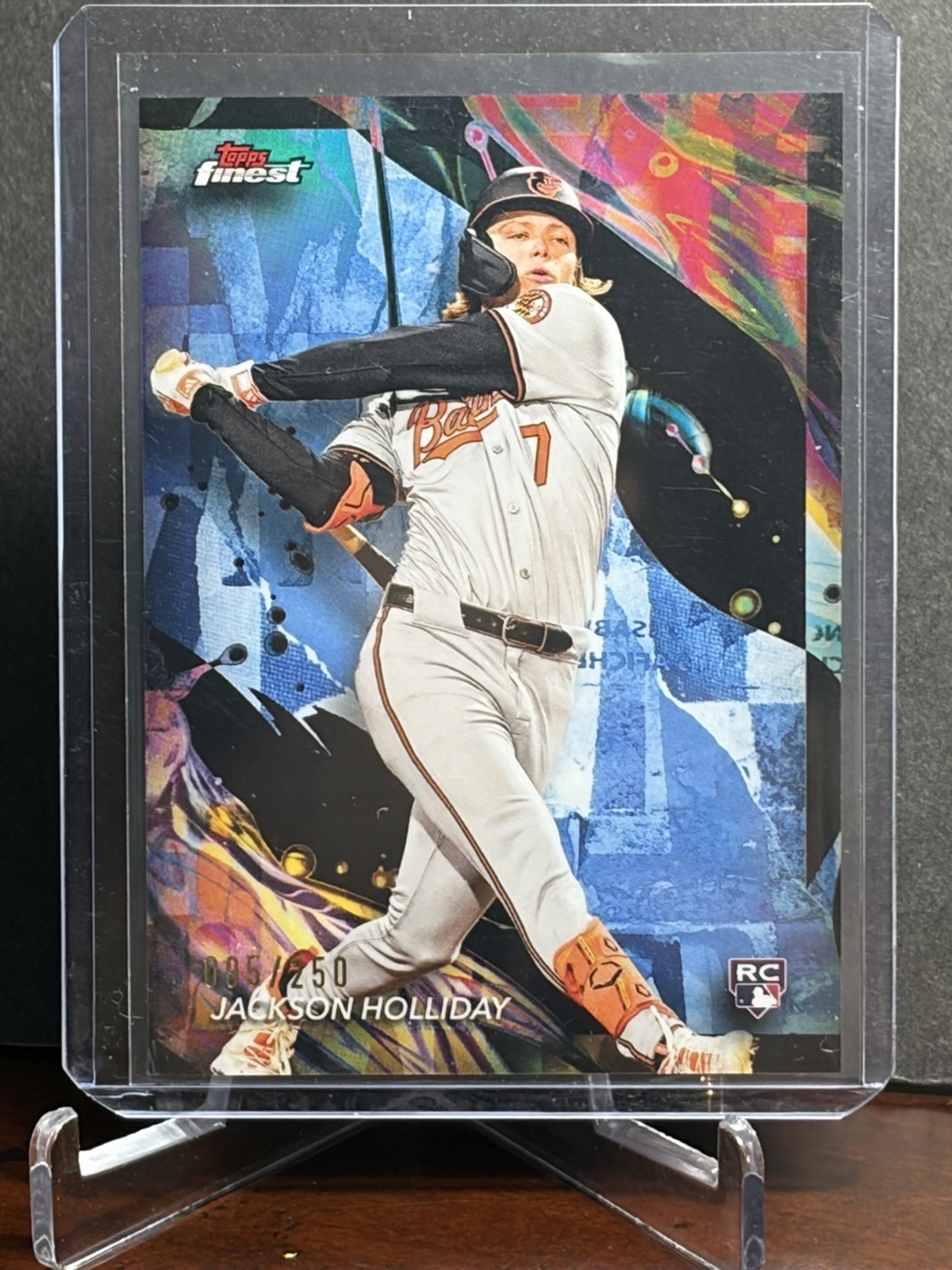 2024 Topps Finest - Uncommon #162 Jackson Holliday RC Sky Blue Refractor /250