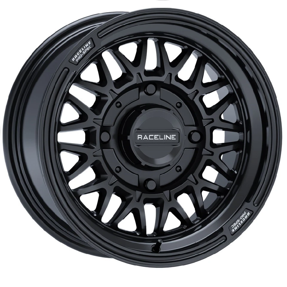 Raceline Omega 15x7/15x10 Wheels Gloss Black Polaris RZR Turbo S / RS1 - Image 2 of 4