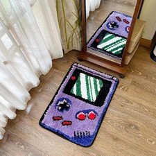 Handheld Game Rug Tufted Carpet Funny Retro Gamer Room Decor