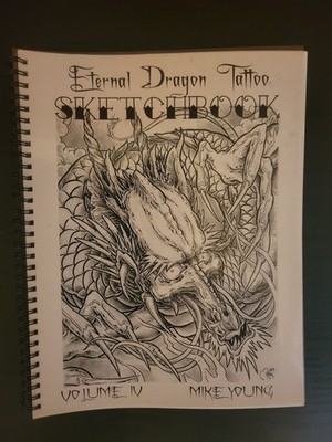 Eternal Dragon Tattoo Sketchbook By Mike Young Volume IV Detailed Reference Art