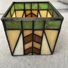 PartyLite Artisan Votive Candle Holder Stained Glass Tiffany Style Deco FLW