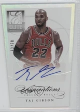 2012-13 Elite Series Auto Aspirations Die-Cut 63/78 Taj Gibson #88 Auto 0w8