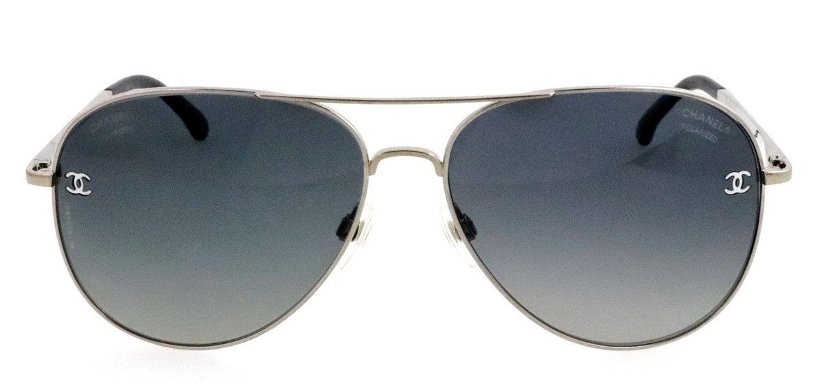新品CHANEL シャネル　ティアドロップ　サングラス4189-T-Q ブラック New CHANEL CH 4189-T-Q 124/S8 59mm Titanium Aviator Sunglasses