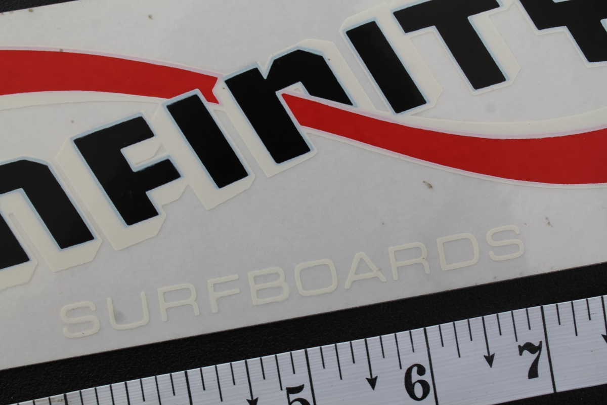 カリフォルニア　ビンテージ　７０年代　Infinity シングル Infinity Surfboards Clear Red White Longboard Surf V6C Vintage