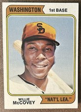 1974 Topps Willie McCovey Washington Variation SP #250 EX-EXMINT