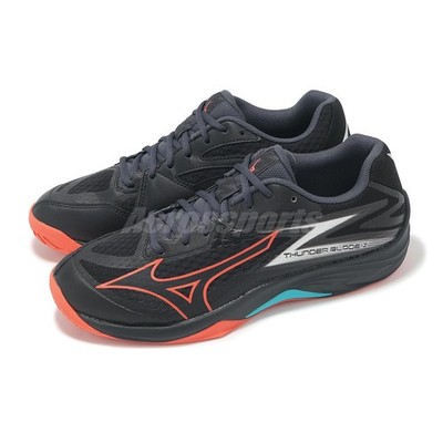 Mizuno Thunder Blade Z Black Orange Men Volleyball Sports Shoes V1GA2370-06