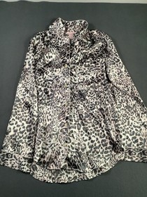 Victoria's Secret Satin Leopard Print Pajama Set S/P Long Sleeve NWOT Box S