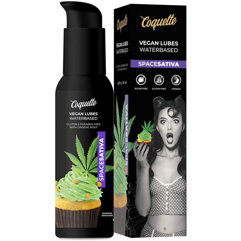 Lubrifiant Space Sativa COQUETTE CHIC DESIRE, hydratation vegan et glisse longue durée 100ml