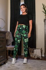 St Patrick's Day Shamrock Leggings Premium Festive Activewear