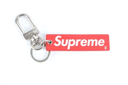 Porte clés Louis Vuitton Supreme X logo rouge 12345 70002624