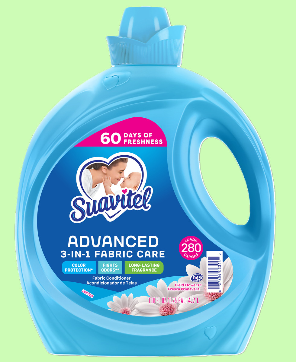 Suavitel Advanced Liquid Fabric Conditioner, Field Flowers (280 Loads)