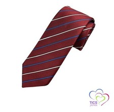 Michiko London KOSHINO Krawatte knitterfrei gebundener Stoff gefüttert Stoff