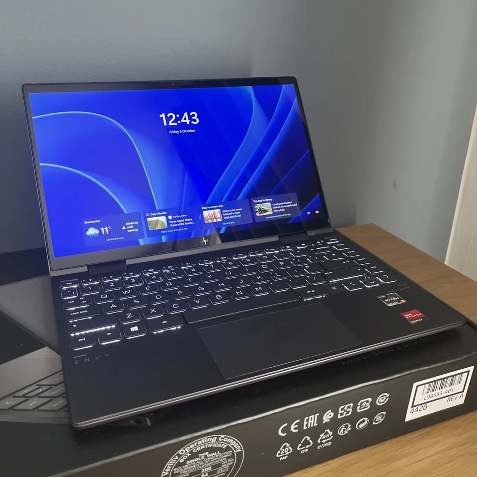 HP ENVY x360 Convertible 13 AY0008na- AMD Ryzen 5 4500U U - 8GB RAM - 256GB NVMe - Image 3 of 4