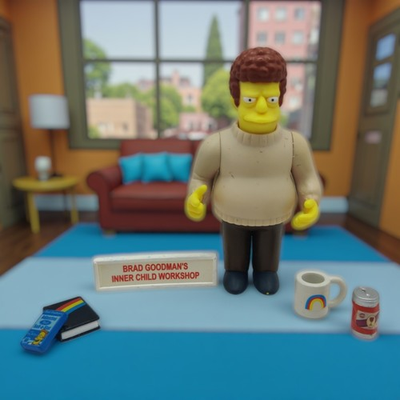 #ad The Simpsons Brad Goodman World Of Springfield Interactive Figure w Accessories $11.99
