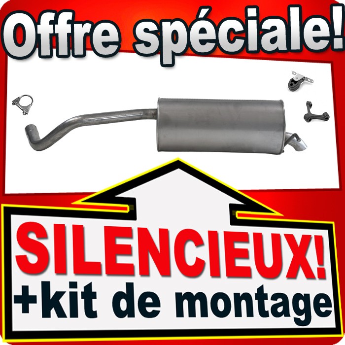 Silencieux arrière Seat Ibiza IV d'échappement Skoda Fabia III