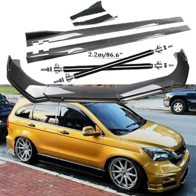 Carbon Fiber Front Bumper Lip Spoiler Side Skirt Body Kits For Honda Pilot 03-23