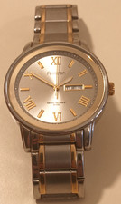 Armitron 20/4935SVTT Men's Two-Tone Stainless Steel Day/Date Bracelet Watch 41mm