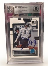 Jaquan Brisker signed Chicago Bears 2022 Donruss 372 RC Card Beckett 00019288235