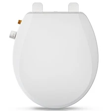 Clirass Round Bidet Toilet Seat with Quiet-Close Non-Electric Bidet Toilet Se...
