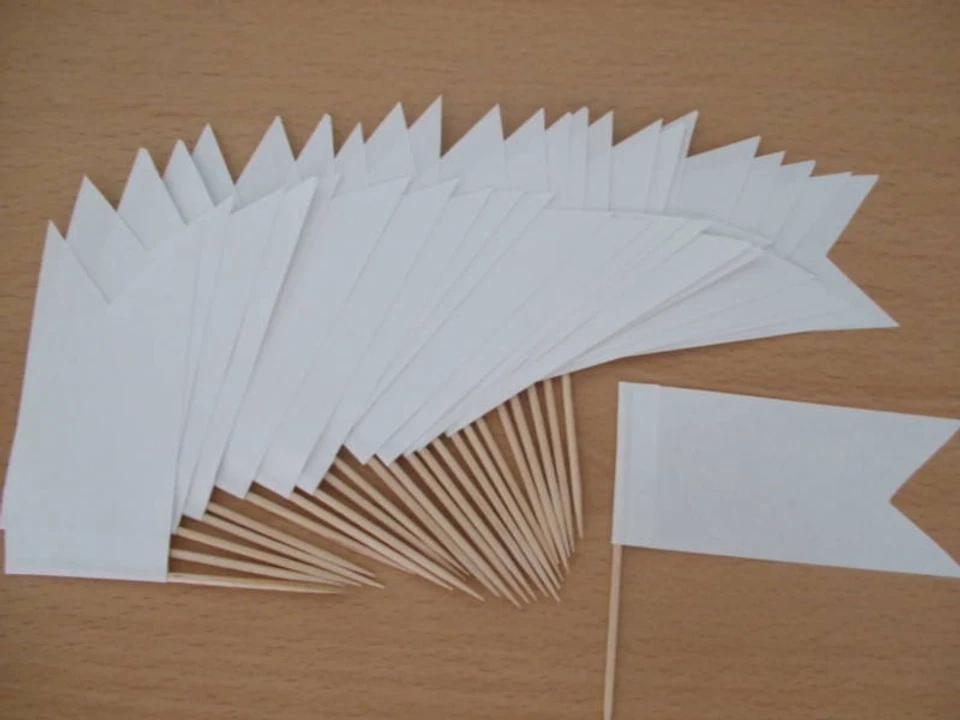 20 WHITE SANDWICH FOOD FLAGS PARTY BUFFET WEDDING PICK CATERING