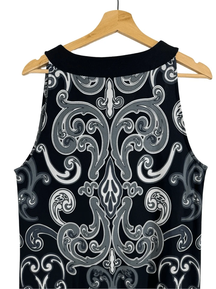 Mini Vestido APT.9 Negro Sin Mangas Talla XL Cuello Redondo Adornado Con Cuentas Foto 4 de 4