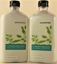 QTY 2 - Bath  Body Works Stress Relief EUCALYPTUS SPEARMINT Conditioner 16oz
